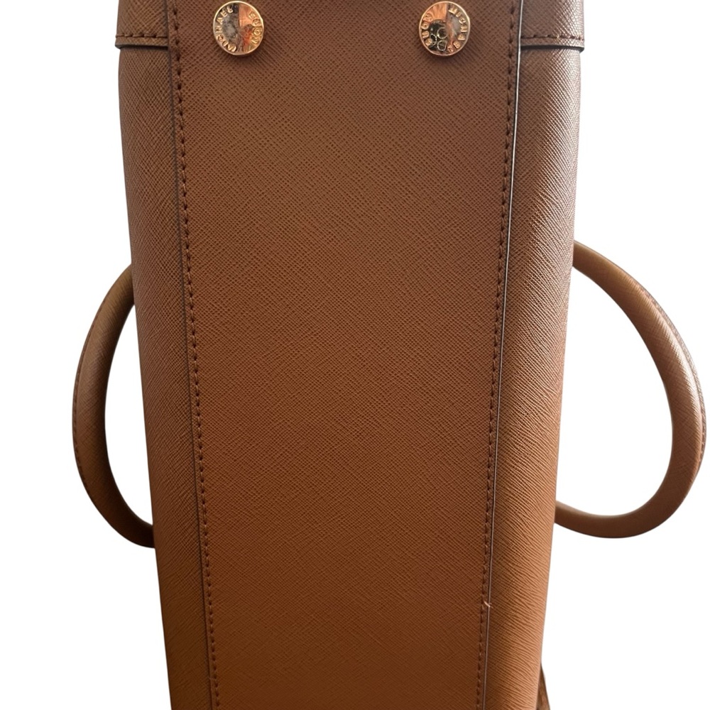 Michael Kors Dillon Saffiano Dark Khaki Leather Satchel - Picture 6 of 14